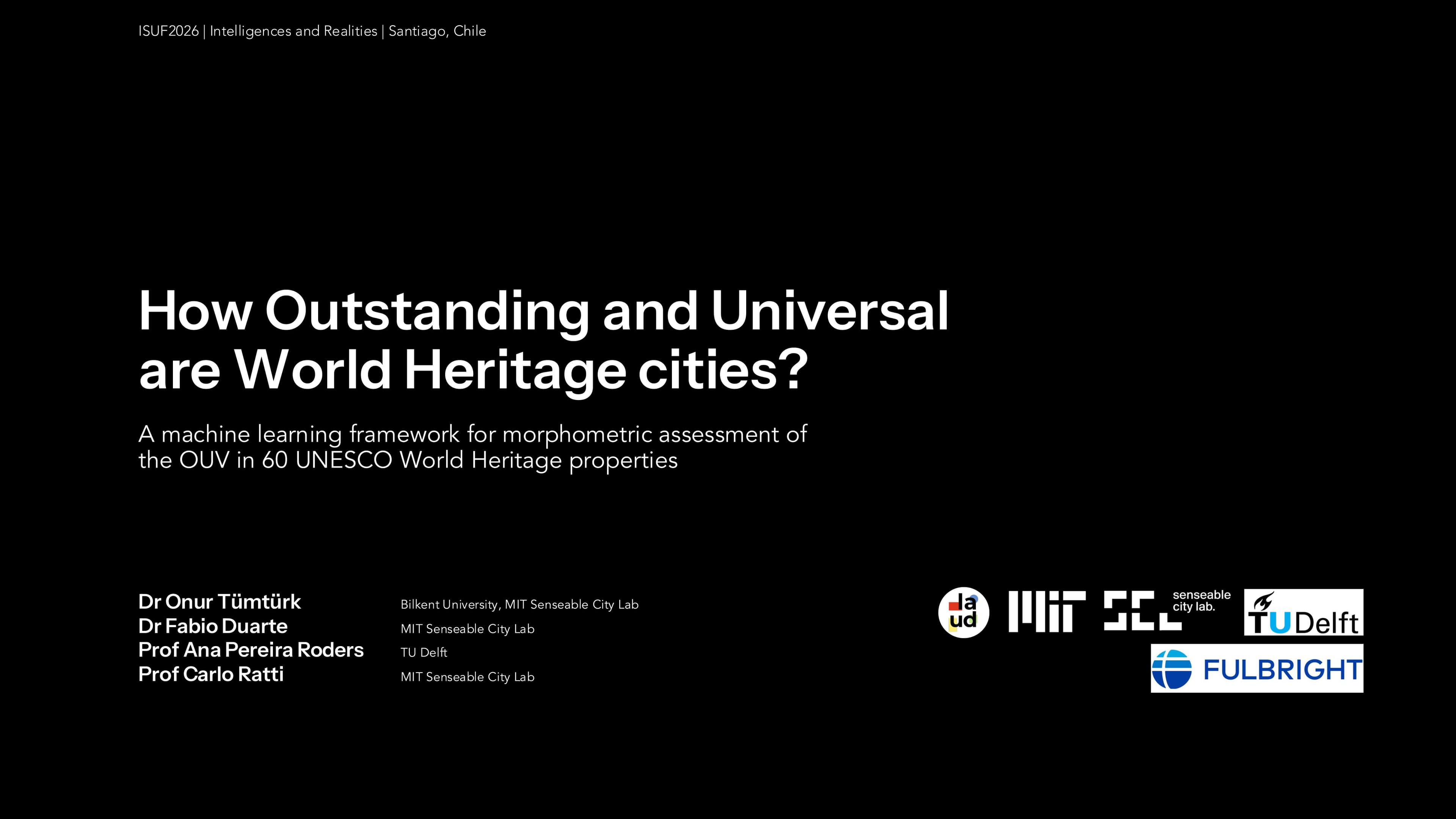 Cover image for ISUF 2026: How Outstanding and Universal Are World Heritage Cities?